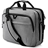 17.3 Inch Laptop Bag,BAGSMART Expandable Briefcase,Computer Bag Men Women,Laptop Shoulder Bag,Work Bag Business Travel Office,Lockable (Grey-17.3 inch)