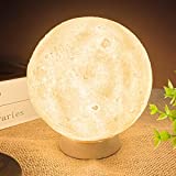 Moon Lamp, 5.9 in Night Light Galaxy Lamp 16 Colors LED 3D Star Lamp with Wood Stand, Touch & Remote Control & USB Rechargeable Baby Light Gift for Girls Lover Christmas