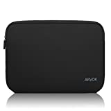 Arvok 13-14 Inch Laptop Sleeve Multi-Color & Size Choices Case/Water-Resistant Neoprene Notebook Computer Pocket Tablet Carrying Bag Cover, Black