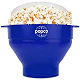 The Original Popco Silicone Microwave Popcorn Popper with Handles | Popcorn Maker | Collapsible Popcorn Bowl | BPA Free and Dishwasher Safe | 15 Colors Available (Blue)…
