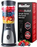 Mueller Ultra Bullet Personal Blender for Shakes and Smoothies with 15 Oz Travel Cup and Lid, Juices, Baby Food, Heavy-Duty Portable Blender & Food Processor, Grey