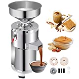 VBENLEM Commercial Peanut Sesame Grinding Machine, 15000g/h Stainless Steel peanut butter machine, 110V Grinder Electric Perfect for Peanut Sesame Walnut Butter, 11.80 x 28.00 x 11.80 in, Silver