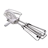 GOMYIE Stainless Steel Rotary Hand Whip Whisk Egg Beater Mixer Cooking Tool Kitchen(white)