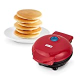 DASH Mini Maker Electric Round Griddle for Individual Pancakes, Cookies, Eggs & other on the go Breakfast, Lunch & Snacks with Indicator Light + Included Recipe Book - Red