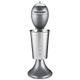 Hamilton Beach Pro Retro Die-Cast Mixer for Milkshakes, Soda Fountain Drinks, Protein Shakes, Whipping Omelets and Pancake Batter, 28 Oz Cup (65120), Gray