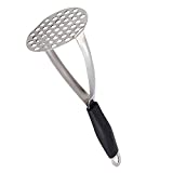 Joyoldelf Heavy Duty Stainless Steel Potato Masher, Professional Integrated Masher Kitchen Tool & Food Masher/ Potato Smasher with Silicone Handle, Perfect for Bean, Vegetable, Fruits, Avocado, Meat