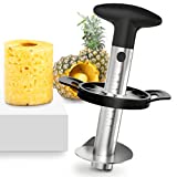 OOKUU Pineapple Corer Cutter, Stainless Steel Fruit Pineapple Peeler Slicer [Upgraded, Reinforced, Thicker Blade], Pineapple Core Remover with Measure Mark, Kitchen Tool for Diced Pineapple Rings