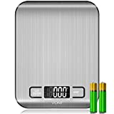 Vont 'Milo' Kitchen Scale, Food Scale, Digital & Mechanical Scale with Beautiful LCD Screen, 6 Measurement Units, Gram Scale Used for Weight Loss, Baking, Cooking, 304 Food Grade Stainless Steel