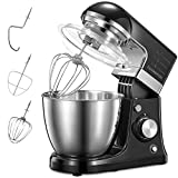 Stand Mixer, Cozeemax 8 Speeds Electric Dough Mixer with 5Qaurt Stainless Steel Bowl and Splash Guard, Kitchen Mixer - Includes Beater, Dough Hook & Whisk