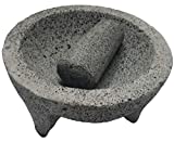 TLP Molcajete authentic Handmade Mexican Mortar and Pestle 8.5'