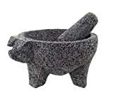 PIG Molcajete Mortar & Pestle For Salsas & Spices From Mexico Handmade New by Border Merchant