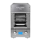 Kalorik® PRO Electric Steakhouse Grill KPRO Digital Smokeless Indoor Grill | 1500°F Searing | Premium BBQ Steak House Style with Perfect Caramelization | LCD Display | Time & Temperature Control | 6 Accessories | 1600W | Stainless Steel