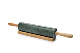 Fox Run Marble Rolling Pin and Base, Green 2.5 x 18 x 3 inches