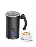 RATRSO Milk Frother,Electric Foam Maker Stainless Steel Milk Steamer with Hot&Cold Milk Functionality Automatic Foam Electric Milk Warmer Silent Operation for Coffee, Latte, Hot Chocolates, Cappuccino