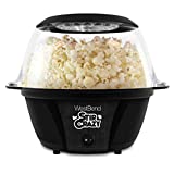West Bend 82707B Stir Crazy Electric Hot Oil Popcorn Popper Machine with Stirring Rod Offers Large Lid for Serving Bowl and Convenient Storage, 6-Quart, Black
