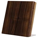 Magnetic Knife Holder - Stylish American Walnut Knife Block WITHOUT KNIVES with Strong Magnets - Kitchen Magnetic Knife Holder Protects Your Knives - Ideal Kitchen Knife Storage Organizer Block