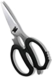 CANARY Japanese Kitchen Shears Dishwasher Safe Come Apart Blade, Multipurpose Kitchen Scissors Heavy Duty, Made in JAPAN, Sharp Serrated Japanese Stainless Steel, Black