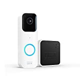 Blink Video Doorbell + Sync Module 2 | Two-way audio, HD video, motion and chime app alerts and Alexa enabled — wired or wire-free (White)