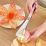 MIXCUT Fruit Carving Knife - DIY Platter Decoration, Stainless Steel Triangular Shape Carving Tools, DIY Fruit Vegetable Cutting Utility Knife Pumpkin Carving Kit Food Carving Mold for Home Kitchen