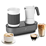 SEVEN&ME Espresso Coffee Machines with Milk Frother Coffee Maker with One-Click Operation, Cappuccino Machine and Latte Machine 60ml Single Serve Barista-Quality Expresso Coffee Machines at Home