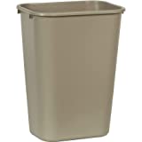 Rubbermaid Commercial Products Plastic Resin Deskside/Office/Home Wastebasket, 10 Gallon/41 Quart, Beige