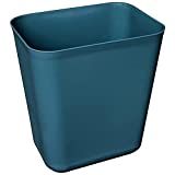 3.5 Gallons Efficient Trash Can Wastebasket, Fits Under Desk, Kitchen, Home, Office (Bluegreen, 3.5 Gallons)