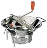 Paderno World Cuisine 8 quart tin food mill with 1/8 inch sieve