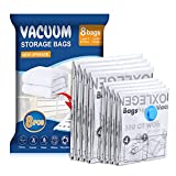 Vacuum Storage Bags 8 pack(4Jumbo, 4Large), Premium Space Saver bags for Clothes Duvets Blankets Pillows Comforters, travel storage. (8pack)