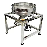 Taishi Commercial Automatic Electric Sifter Shaker Machine,Vibrating Flour Sifter with 19.6' 80 Mesh Sieve Screen for Baking Powder Grain Particles Food Industrial Processing (110V 80W)