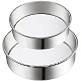 2 Pack Flour Sifter,Stainless Steel Fine Mesh Strainers Flour Sieve,60 Mesh Round Sifter for Baking Cake Bread (6-Inch and 8-Inch)