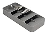 Joseph Joseph DrawerStore Compact Cutlery Organizer Kitchen Drawer Tray, Large, Gray