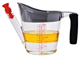 Bellemain 4-Cup Fat Separator / Measuring Cup with Strainer & Fat Stopper / 1 Liter Capacity