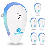 Avantaway Ultrasonic Pest Repeller 6 Pack, The New Electronic and Ultrasound Pest Repeller for Mosquito Cockroaches, mice, etc.Pest Control of the Living Room, Garage, Warehouse, Office, Hotel (white)