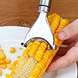 Magic corn peeler, stainless steel corn cob peeler, simple corn peeler for corn cobs, convenient thresher corn cutter, small kitchen tools (1pcs)