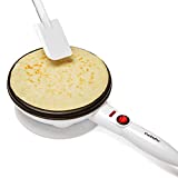 CucinaPro Cordless Crepe Maker (1447) - FREE Recipe Guide, Non-Stick Dipping Plate plus Electric Base and Spatula, Fun Gift for Fathers Day Breakfast