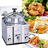 Chicken Express Pressure Fryer,ixaer Commercial Electric Countertop Pressure Fryer 16L Stainless Chicken Fish