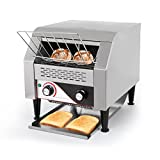 Dyna-Living Conveyer Belt Toaster 300pcs/hour Commercial Toasters 2200W Stainless Steel Bread Toaster Machine Bagel Maker Electric Countertop Kitchen Equipment for Western Restaurant, Snack Bar, Bakery
