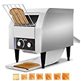 Commercial Toaster Conveyor 150slices/h Restaurant Toaster for Bun Bagel Bread Heavy Duty Stainless Steel Conveyor Toaster
