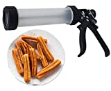 Churro Maker Gun. Holds 1 lb Churro Dough. Includes 3 Exchangable Stainless Steel Nozzles for Various Designs and Sizes of Churros. Fresh Churros Party At Home. (1 lb)
