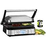 Cuisinart GR-6S Smokeless Contact Griddler Bundle with 1 Year Extended Protection Plan