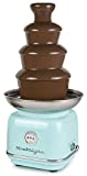 Nostalgia CLCF4AQ Retro Chocolate Fondue Fountain, 2-Pound Capacity, Easy to Assemble 4 Tiers, Perfect For Nacho Cheese, BBQ Sauce, Ranch, Liqueurs, Aqua