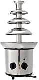 Electric Chocolate Fondue Fountain Machine Stainless Steel 4-Pound Capacity for Chocolate Candy Butter Cheese (4-Tier)