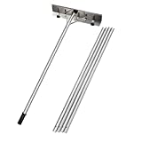AKUSAKO Roof Rake Snow - 4’-20’ Aluminum Snow Removal Roof Rake Scratch Free with 25' Blade, 5-Section Adjustable Tubes Ergonomic Soft Handle, Suitable for Various Roofs Shovel Snow