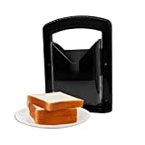 Bagel Slicer, Plastic and Stainless Steel Bagel Precision Slicer, Kitchen Bread Slicing Gadget Black