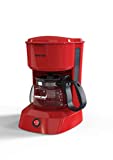 Better Chef Basic Coffee Maker | 4-Cup | Pause-N-Serve | Carafe Warmer | Reservoir Window (Red)