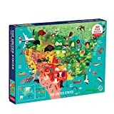 Mudpuppy 1000 Piece United States Jigsaw Puzzle for Adults and Families, USA Family Puzzle with Vibrant Illustrations of The Attributes of The 50 States, One Size (9780735353244)