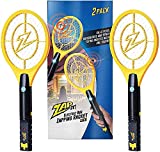 Zap It! Bug Zapper Rechargeable Fly Zapper Racket, Electric Fly Swatter, Mosquito Zapper, 4,000 Volt, USB Charging Cable, Mini 2 Pack