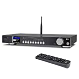 Ocean Digital WR-50CD Internet Radio Tuner Wi-Fi/FM Bluetooth Receiver 2.4' Color Display with Digital Output to Connect Hi-Fi System, Micro SD, CD Player -Black