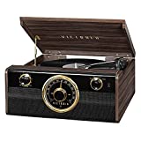 Victrola Wood Metropolitan Mid Century Modern Bluetooth Record Player with 3-Speed Turntable and Radio
