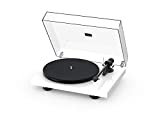 Pro-Ject Debut Carbon EVO, Audiophile Turntable with Carbon Fiber tonearm, Electronic Speed Selection and pre-Mounted Sumiko Rainier Phono Cartridge (High Gloss White)